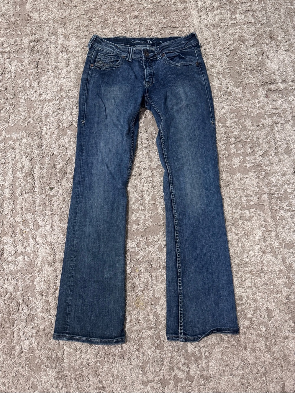 Cowgirl Tuff Women's Bootcut Jeans - Medium Blue Wash - Picture 2 of 3